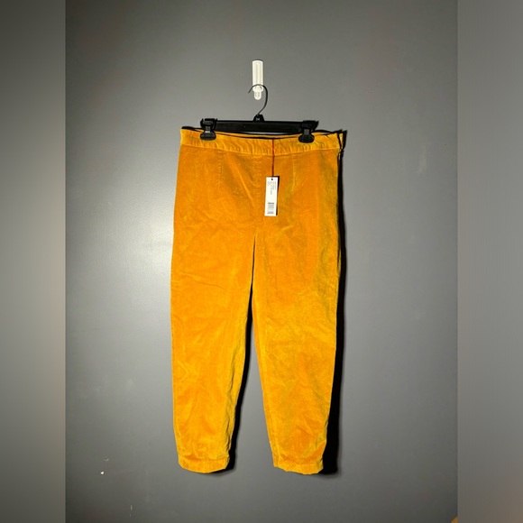 Frances Valentine Lucy Stretch High Waist Pants in Mustard Size 10 - Picture 2 of 6